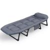 AoForce Portable Bed for Adults Camping with Cushion and Pillow Folding Bed with A Steel Frame and 8-Legged Support No Installation Required (Grey)(190 * 75 * 32cm) view 1