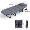 AoForce Portable Bed for Adults Camping with Cushion and Pillow Folding Bed with A Steel Frame and 8-Legged Support No Installation Required (Grey)(190 * 75 * 32cm) view 2