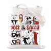 ENSIANTH Jack Sally Inspired Handle Bag Movie Merch Zero Dog Gift Skull Tote Bag Spooky Season Gift (J&S night bag) view 1