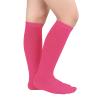 American Trends Hot Pink Girls Soccer Kids Softball Socks Football Baseball Youth Toddler Knee High Socks 1 Pack Rose 4-6 Years view 2