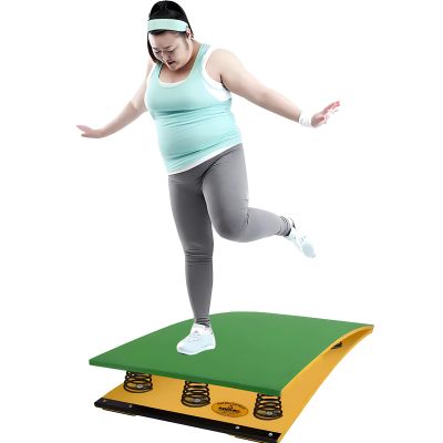 Gymnastics Equipment Professional Athletic Training Springboard, Curved Adult Gymnastics Equipment for Long Jump/Uneven Bars, Outdoor Sports Gymnast Springboard, Load 90kg/110kg(Green,6 Springs 120x60