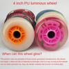 8 pcs Inline Skate Wheels 80mm 100mm 76mm 72mm Inline Skate Replacement Wheels 85A PU with Bearings (Pink,80mm) view 3