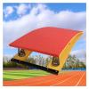 ENWINDXS Heavy Duty Vault Spring Board Curved Gymnastics Springboard, Home Gym Basement Elastic Ramp Spring Board with 4 Steel Spring, No Deformation &Anti-Tear Strong Bearing Capacity(Red)