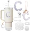 Accessories Set for Stanley Cup, Initials Decorations for Tumbler 30/40OZ view 1