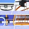 9ft Mid-Size Foldable Table Tennis Table Set with Net, 2 Paddles, 3 Balls - Portable Ping Pong Table for Indoor Games, Adjustable Legs, Built-in Handles for Game Rooms, Apartments, Offices (Blue) view 2