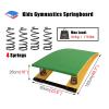 ENWINDXS Heavy Duty Vault Spring Board Curved Gymnastics Springboard, Home Gym Basement Elastic Ramp Spring Board with 4 Steel Spring, No Deformation &Anti-Tear Strong Bearing Capacity(Green) view 3
