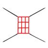 Beuiouer Softball Adjustable Pitching Target Fit for 7X7 Net Sold Only Central Target Strike Zone, black red view 1