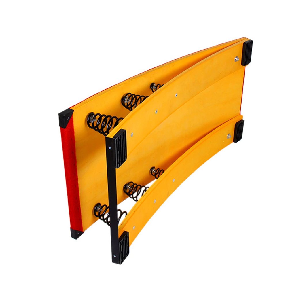 ENWINDXS Heavy Duty Vault Spring Board Gymnastics Junior SpringboardAdult Vault Equipment Curved Spring Board with Thickened Spring Inside for Practice Obstacle Courses(Red)