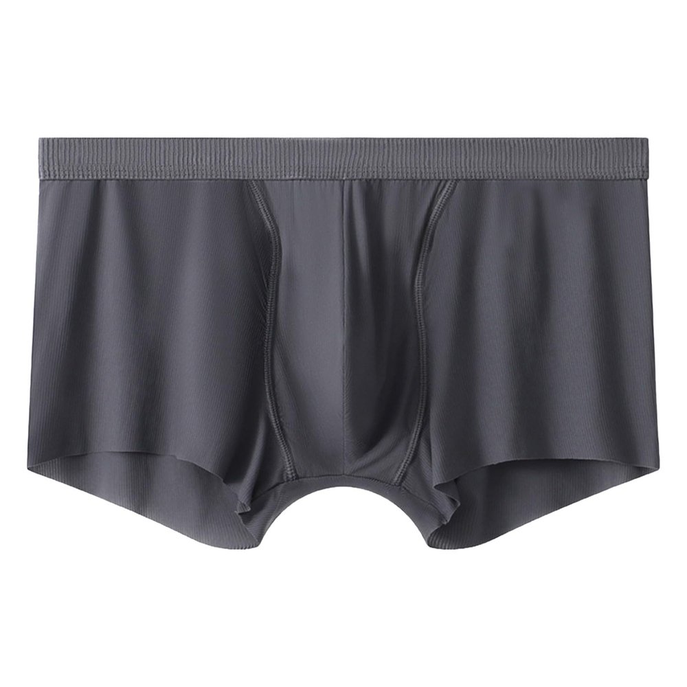 Mans Boxer Shorts Men's Underwear Ice Silk Elastic Loose Simple Casual Home Underwear Beach Pants Grey