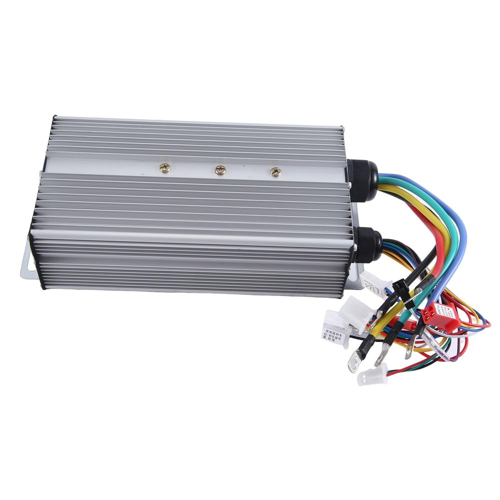 Beuiouer Intelligent Brushless Controller 48V-84V 3000W E-Bike Brushless Motor Controller 24Tube for Electric Bicycle Scooter Easy Install, silver