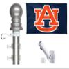 Wincraft Auburn Tigers 3x5 Foot Outdoor Flag With Pole, Polyester Outdoor Auburn Tigers Logo Flag Coupled With World Flags Direct Deluxe Tangle Free 6 Foot Spinner Flagpole and Mounting Bracket view 1