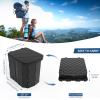 Hapoon XL Portable Folding Camping Toilet with Lid - Travel Portable Potty for Adults, Car Toilet, Light Black view 2