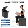 Hapoon XL Portable Folding Camping Toilet with Lid - Travel Portable Potty for Adults, Car Toilet, Light Black view 3