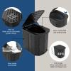 Hapoon XL Portable Folding Camping Toilet with Lid - Travel Portable Potty for Adults, Car Toilet, Light Black view 4