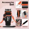 heweiautobsr 40 oz Initial Stanley Cup Holder with Adjustable Shoulder & Handheld Strap and Phone Pocket, Insulated Neoprene, Black view 3