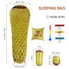 Xsog Ultralight Down Sleeping Bag for Adults, 1.92lbs 32-55F 650 Fill Down, Lightweight Compact Mummy Backpacking Sleeping Bag for Outdoor Camping and Hiking, Compressible -MFH500 (Golden Palm) view 2