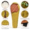 Xsog Ultralight Down Sleeping Bag for Adults, 1.92lbs 32-55F 650 Fill Down, Lightweight Compact Mummy Backpacking Sleeping Bag for Outdoor Camping and Hiking, Compressible -MFH500 (Golden Palm) view 3
