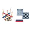 Outdoor Giant Ring Toss & Board Games Set for Family Fun - Includes 6 Ropes, Tic Tac Toe, Jumbo Checkers - Perfect for Parties, Carnivals, and Picnics view 1