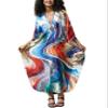 Leisureperiod Women's Kaftan Dress Cover Up Swimwear Summer Dress Ethnic Print V Neck Caftan Loose Casual Loungewear view 1