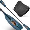 Hornet Kayak Paddle and Kayak Seat Cushion Bundle - Includes Fiberglass Kayak Paddle and Kayak Seat Pad with Sticker Design view 1