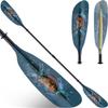 Hornet Kayak Paddle and Kayak Seat Cushion Bundle - Includes Fiberglass Kayak Paddle and Kayak Seat Pad with Sticker Design view 2