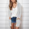 7 Dollar Items, Long Cardigans for Women Trendy 2024 Summer Lightweight Casual Comfy Open Front Hooded Cardigan Sweater with Pocket, Long Sheer Cardigan for Dress A-Grey view 2