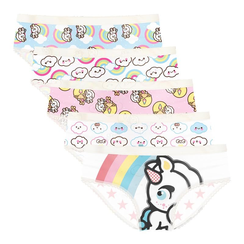 5-Pack Girls' MAGIC Design Ultra-Soft Breathable Microfiber Panties with Cotton Lining Size 2