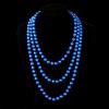 1920s Flapper Faux Pearls Long Beaded Necklace, Gatsby Ballgown Cosplay Necklace, Old School Vintage Layered Pearls Necklace for Women Prom Jewelry (Long-60'' blue) view 2