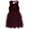 Speechless Girls' Sleeveless Sequin Bodice Party Dress, Wine, 8 view 1