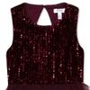 Speechless Girls' Sleeveless Sequin Bodice Party Dress, Wine, 8 view 4