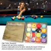 2.3in Diameter Professional Regulation Size Billiards Pool Balls Set, Standard Set of 16 Pool Balls for Billiard Table, Pool Table Accessories Balls Set for Practice Tournament view 2