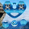 Beuiouer Heart-Shape Climbing Double Pulley Steel Cable Rope 13mm Climbing Device High Speed Zipline Trolley 24KN view 4