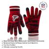 Ultra Game NFL Official Adults Unisex Super Soft Marl Knit Winter Beanie Knit Hat with Extra Warm Touch Screen Gloves, Atlanta Falcons, Team Color, 1SIZE view 2