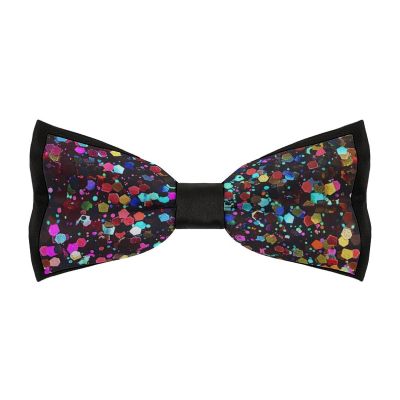 Colorful Glitter Men's Formal Classic Bow Ties Pre-Tied Tie with Adjustable Neck Band for Parties Wedding