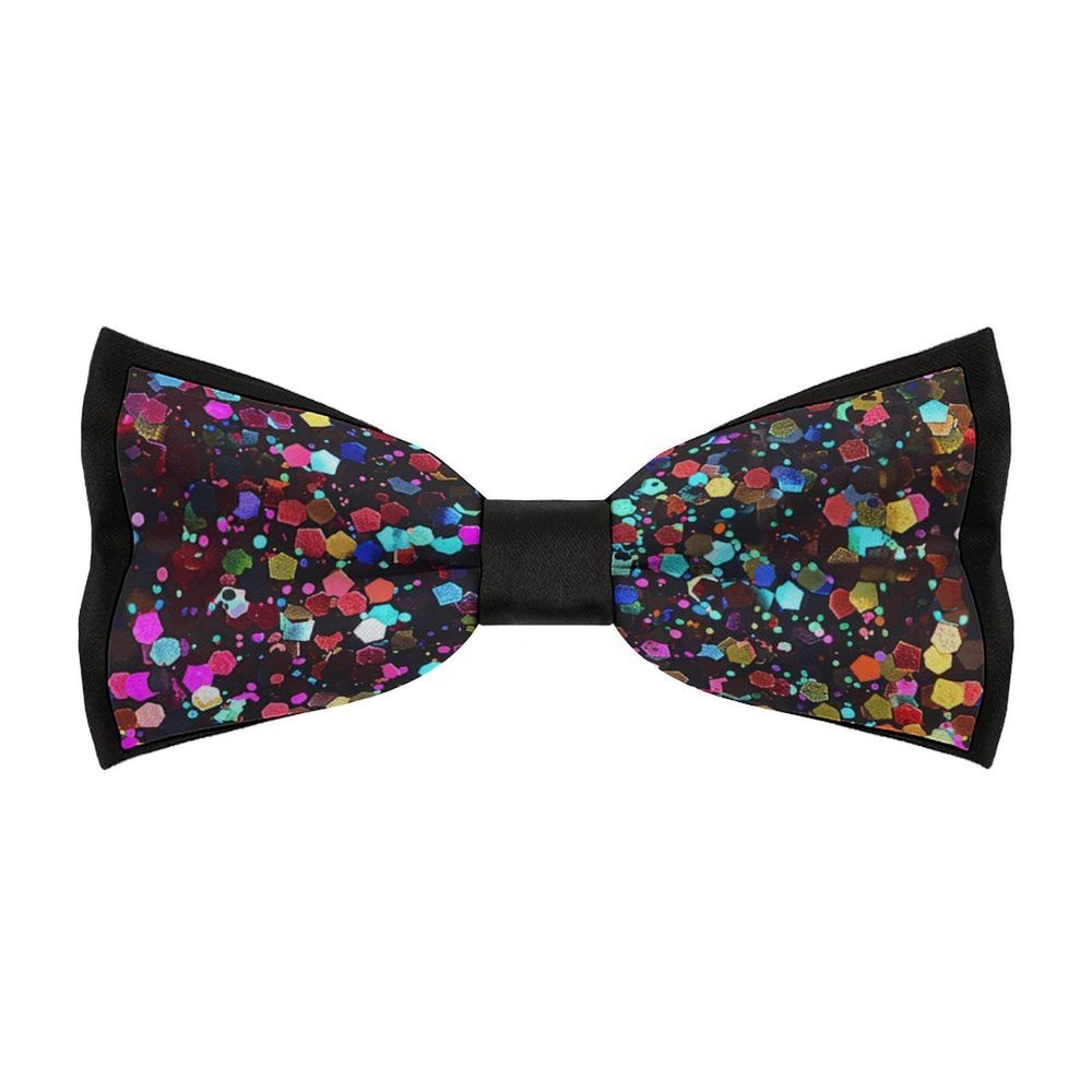Colorful Glitter Men's Formal Classic Bow Ties Pre-Tied Tie with Adjustable Neck Band for Parties Wedding