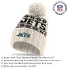 Ultra Game NFL Youth Super Soft Winter Beanie Knit Hat with Extra Warm Touch Screen Gloves, New York Jets, Natural, 1SIZE view 2