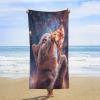 MENDOE Cute Cat Beach Towel, Pizza Funny Swimming Pool Towel, Sand Proof 3D Beach Towel, Quick Dry Absorbent Pool Swim Bathroom (01,70in x 39in (180x100cm)) view 1