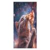 MENDOE Cute Cat Beach Towel, Pizza Funny Swimming Pool Towel, Sand Proof 3D Beach Towel, Quick Dry Absorbent Pool Swim Bathroom (01,70in x 39in (180x100cm)) view 2