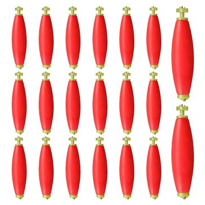 Beuiouer 20 Pieces Fishing Bobbers Weighted Foam Snap on Float Weighted Bobbers for Fishing Tackle Accessories Fishing Supplies