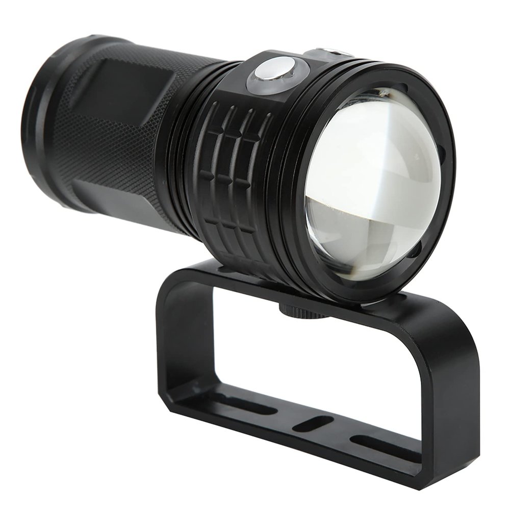 QX3 Ultra Bright Diving Fill Light Torch,Aluminum Alloy Body,IPX8 for Underwater Photography Suitable for Divers Black (Black)