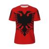 Albanian Eagle 3D Print Men'S Crewneck Classic Breathable Short-Sleeved Mesh T-Shirt Medium Black view 1