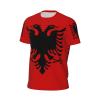 Albanian Eagle 3D Print Men'S Crewneck Classic Breathable Short-Sleeved Mesh T-Shirt Medium Black view 2