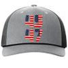 45 47 USA Men's Mesh Trucker Hat, Grey Rope