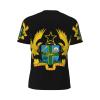 ODSLFHJD Coat of Arms of Ghana 3D Print Men'S Crewneck Classic Breathable Short-Sleeved Mesh T-Shirt X-Large Black view 3
