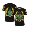 ODSLFHJD Coat of Arms of Ghana 3D Print Men'S Crewneck Classic Breathable Short-Sleeved Mesh T-Shirt X-Large Black view 4