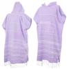Beach Poncho with Hood, Personalized Turkish Towel Poncho, Handmade Beach Coverup, Customizable Unisex Surf Hoodie for Adult, Wetsuit Changing, Quick Dry Cotton, Lightweight, Sand Proof (Lilac) view 1