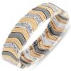 Nine West Women's Scalloped Stretch Bracelet Tri Tone view 1