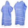 Beach Poncho with Hood, Personalized Turkish Towel Poncho, Handmade Beach Coverup, Customizable Unisex Surf Hoodie for Adult, Wetsuit Changing, Quick Dry Cotton, Lightweight, Sand Proof (Blue) view 1