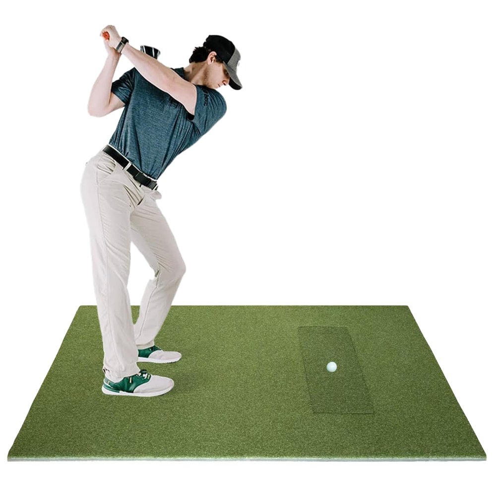 The Indoor Golf Shop SIGPRO Softy LITE Golf Mat 4'x10' - Lightweight, Space-Saving Professional-Grade Mat, Realistic Fairway Feel - Replaceable Hitting Strip, Responsive Cushioning & Joint-Friendly