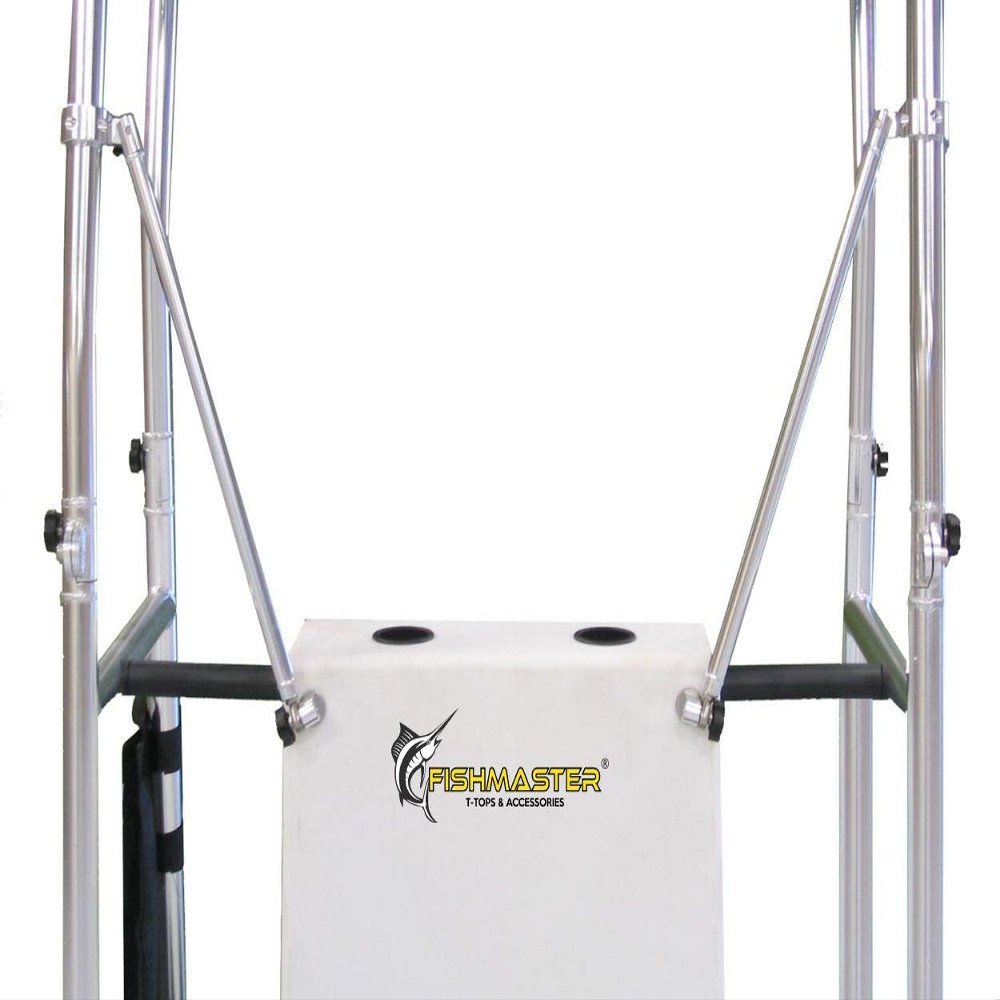 Fishmaster T-Top Vertical Brace Standoffs - Tower Frame Stabilizer (Center Consoles Under 30in.) Quick Release Knobs - Pro Series